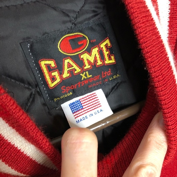 RARE ☀️GAME Sportswear Moon Varsity Wool Blend Jacket - Picture 5 of 13